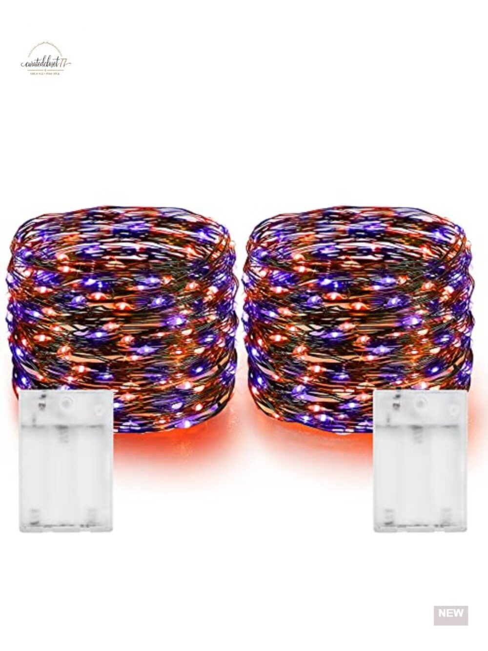 Waterproof LED Fairy String Lights Battery Operated Copper Wire Halloween Decor